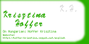 krisztina hoffer business card